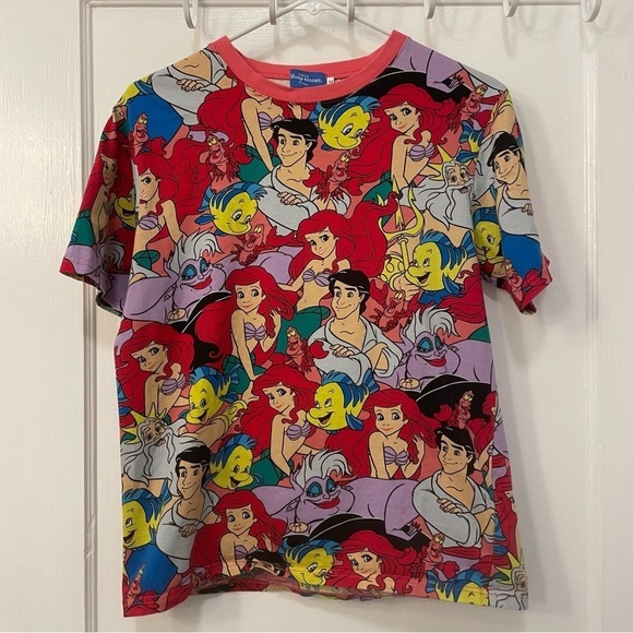 Disney Tops - Disney Tokyo Resort The Little Mermaid All Over Print Tee Shirt Limited Edition